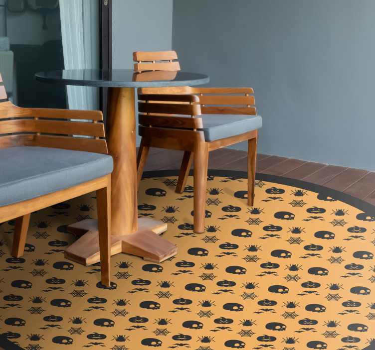 Srhljiv krožni vzorec Vinilna preproga za noč čarovnic - TenStickers