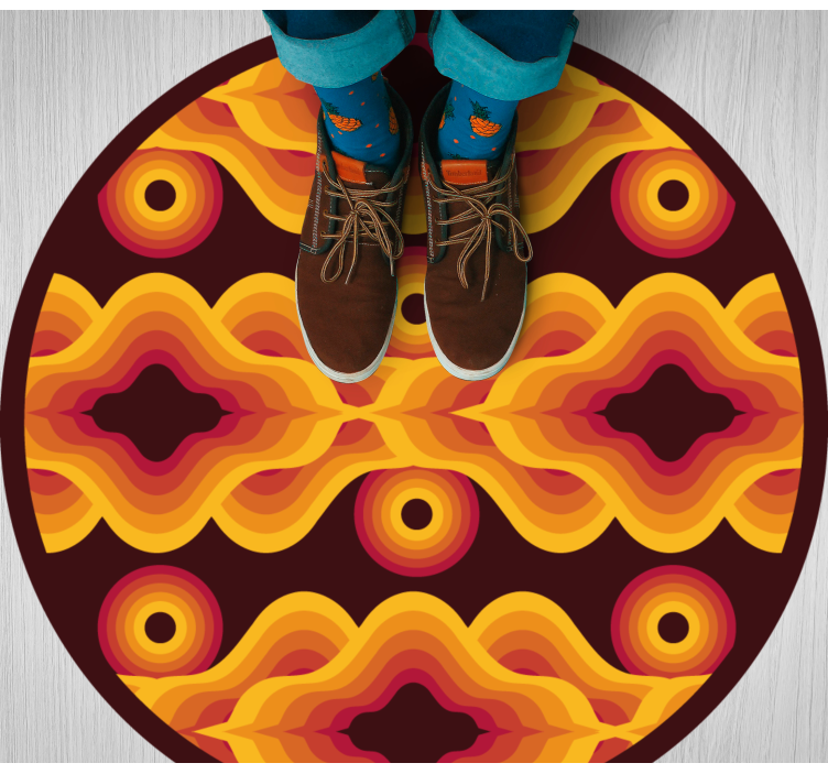 Starinski spiralni motiv Vinilna mozaik preproga - TenStickers