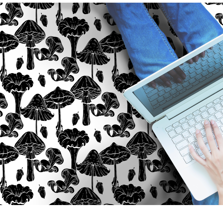 Stiliziran vzorec gobe Naravne vinilnea preproga - TenStickers