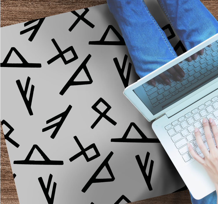 Stylish black shapes vinilne preproge z vzorci - TenStickers