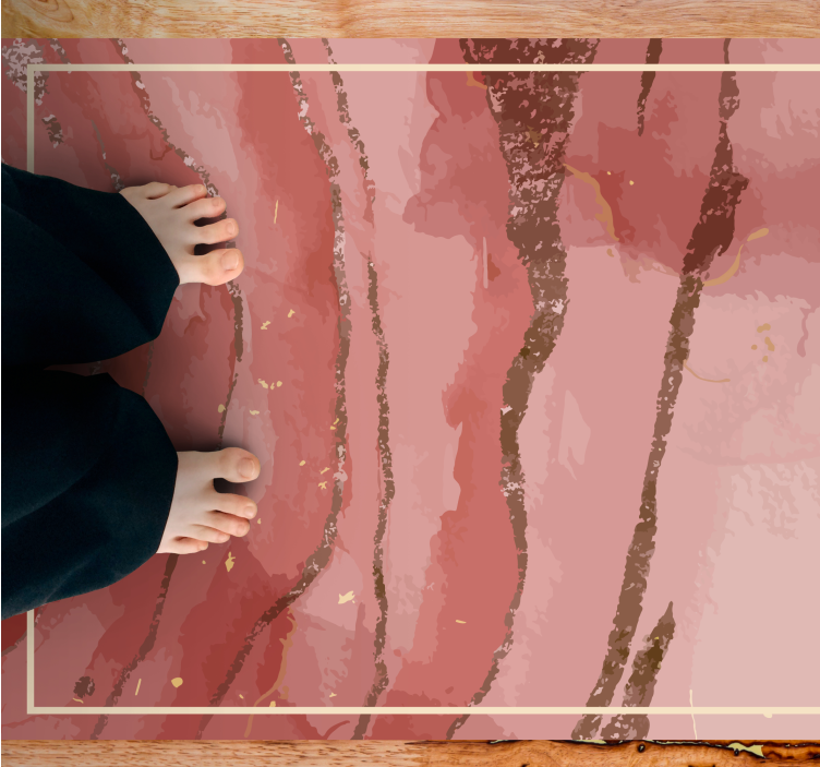 Svetleča roza akvarelna preproga za spalnico - TenStickers