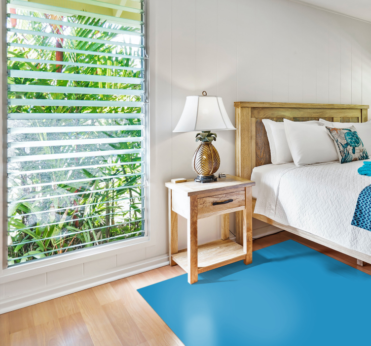 Enobarvni motiv Modra vinilna preproga - TenStickers