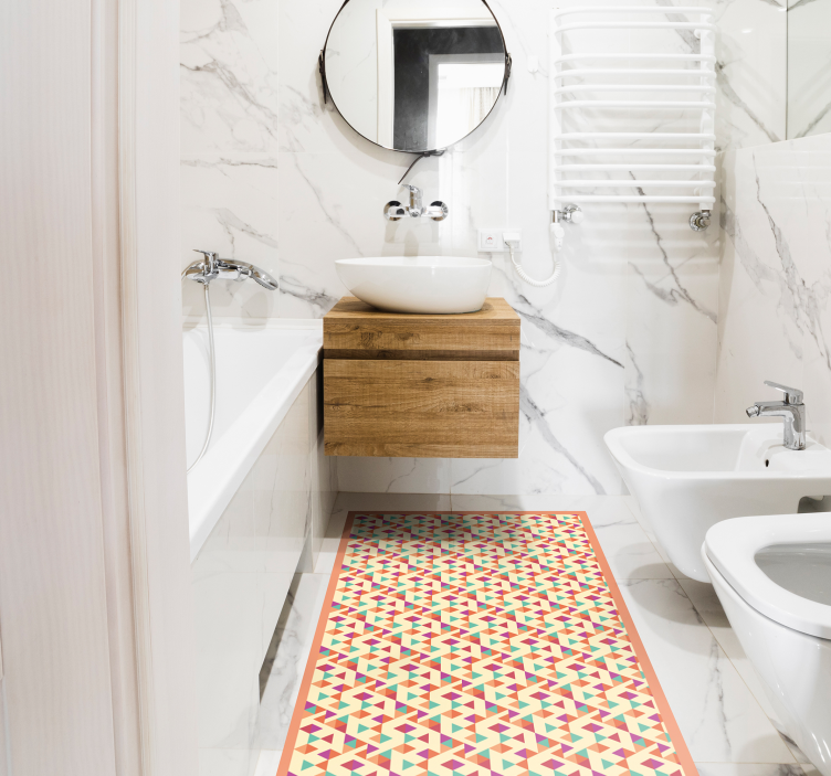 Tekač z mozaičnim vzorcem Vinilna mozaik preproga - TenStickers