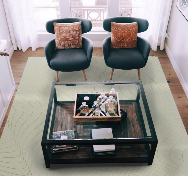 Tekoča črtna umetnost minimalistična vinilna preproga - TenStickers