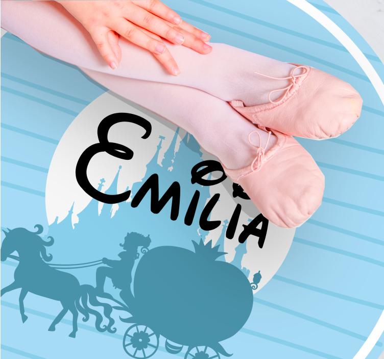Tema baletne kočije Vinilna preproga z imeni - TenStickers