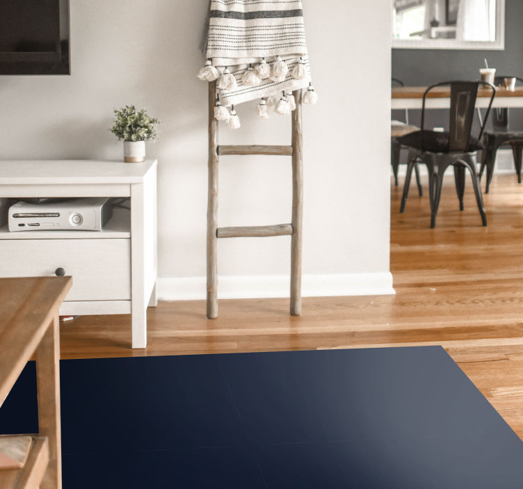 Temno mornarsko modra minimalistična vinilna preproga - TenStickers