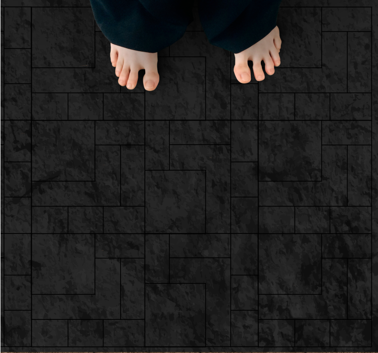 Textured black surface vinilna preproga s kamnitim vzorcem - TenStickers