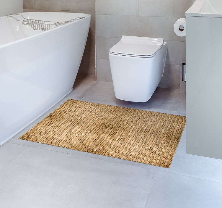 Tkana bambusTkani bambus Vinilna preproga za kopalnico - TenStickers