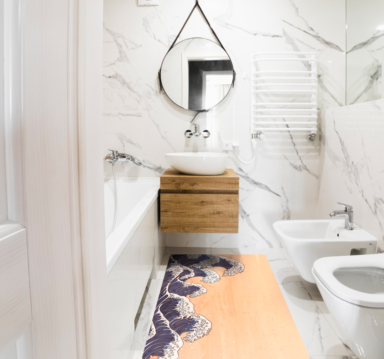 Tradicionalna japonska valovita preproga - TenStickers