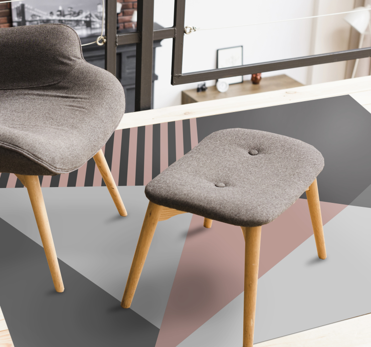 Trikotni geometrijski motiv sodobne vinilne preproge - TenStickers