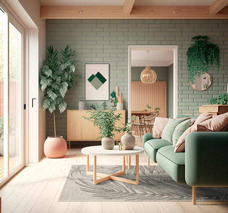 Tropični učinek tkanja cvetlična preproga - TenStickers