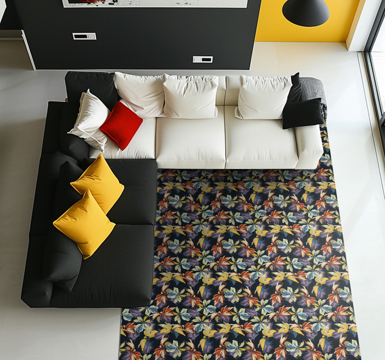 Tropski botanični cvetlična vinilna preproga - TenStickers