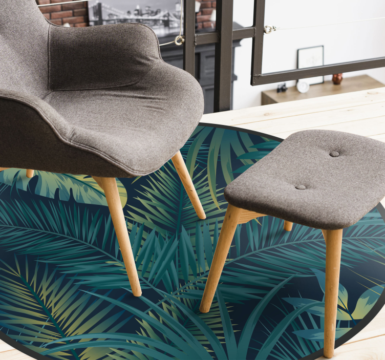 Tropsko listje vinil preproga - TenStickers