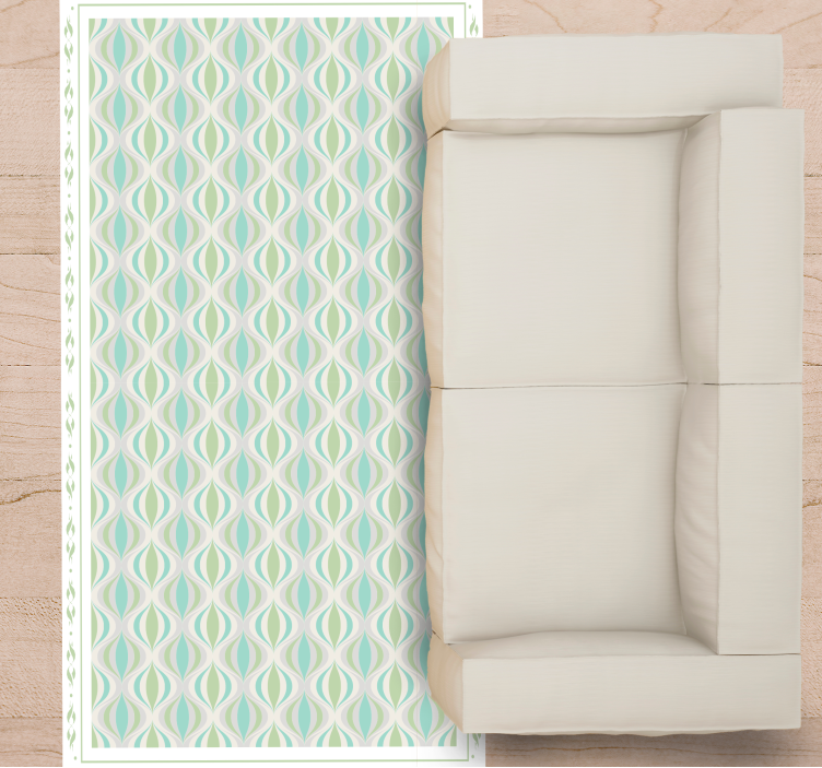 Ukrivljen motiv Vinilna talna obloga v imitaciji ploščic - TenStickers