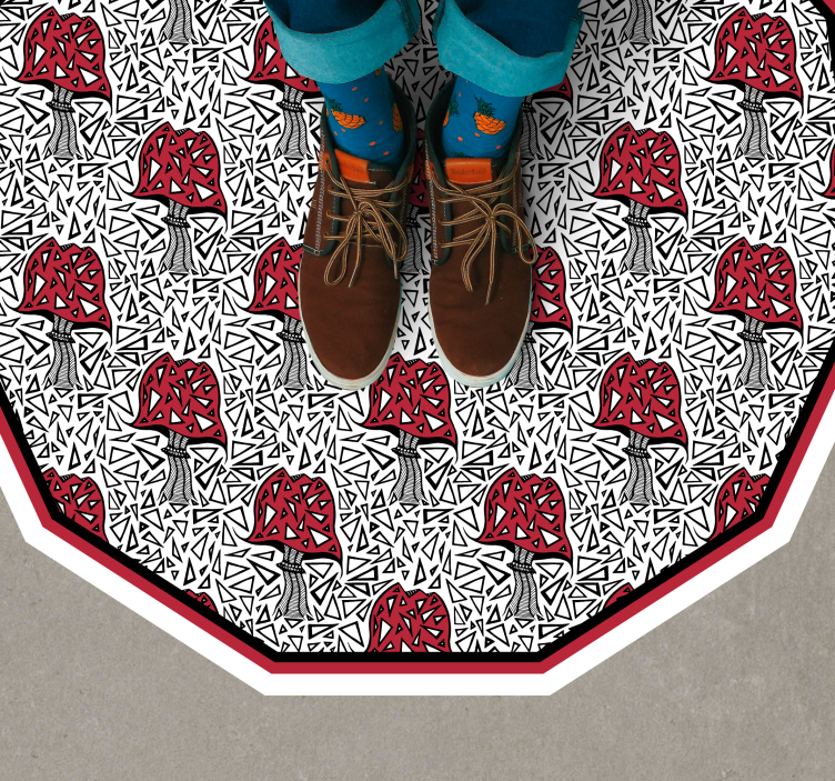 Umetniški motiv gobe Naravne vinilnea preproga - TenStickers