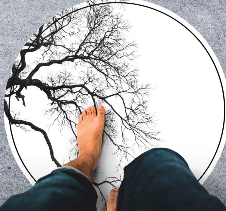 Umetnost silhuete veje Naravne vinilnea preproga - TenStickers