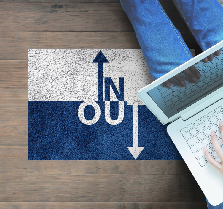 V ven smeri vinilne preproge z napisom - TenStickers