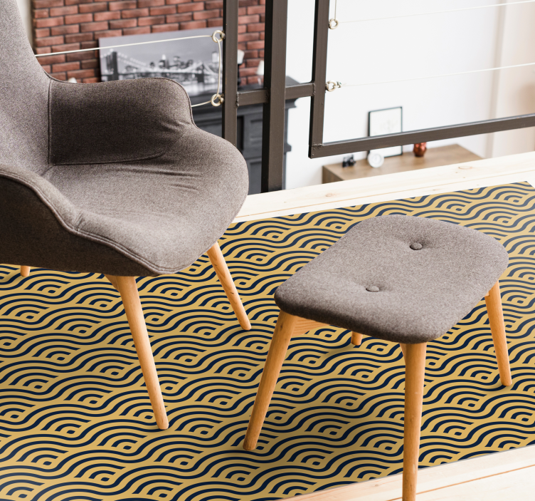 Valovit vzorec Vinilne preproge z geometrijskimi vzorci - TenStickers