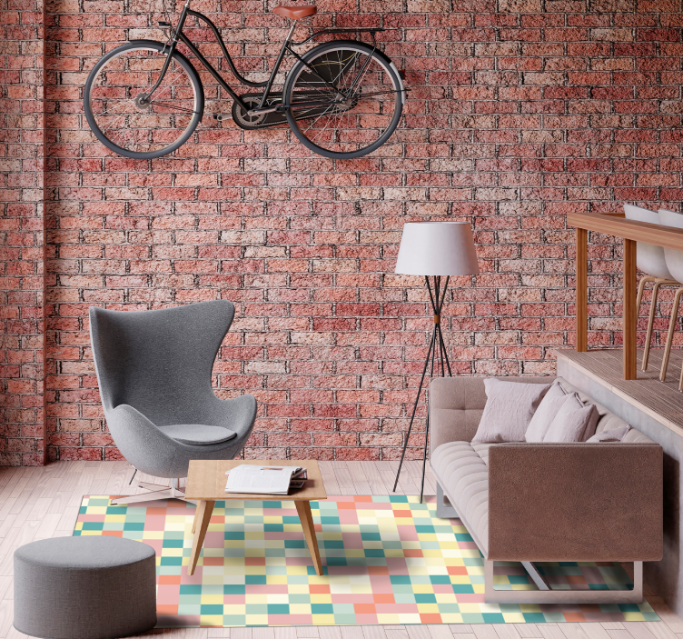 Večbarvna mreža Vinilna preproga s črtami - TenStickers