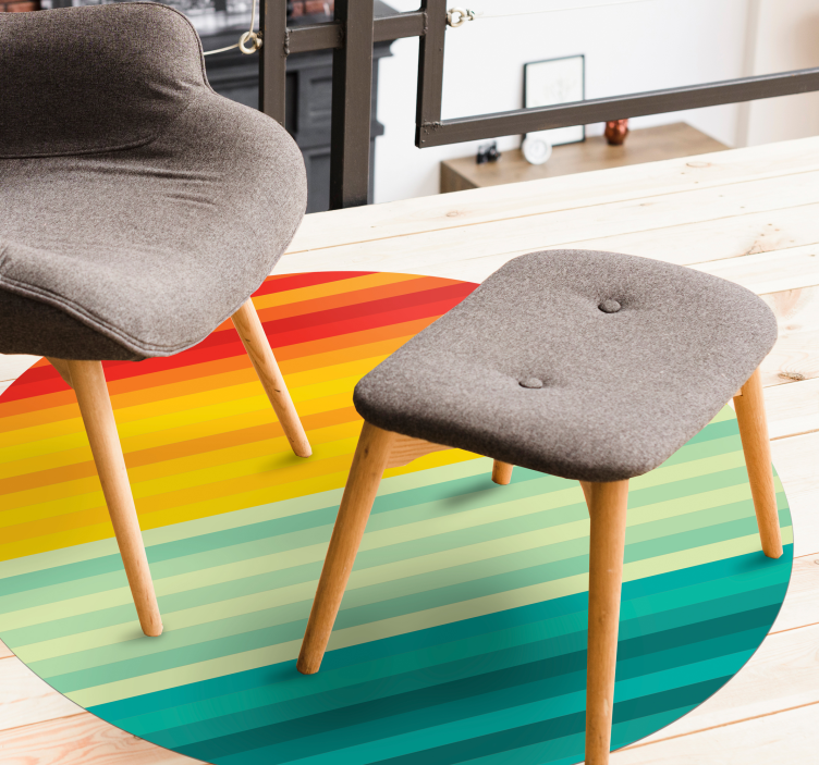 Večbarvne črte proge preproga - TenStickers