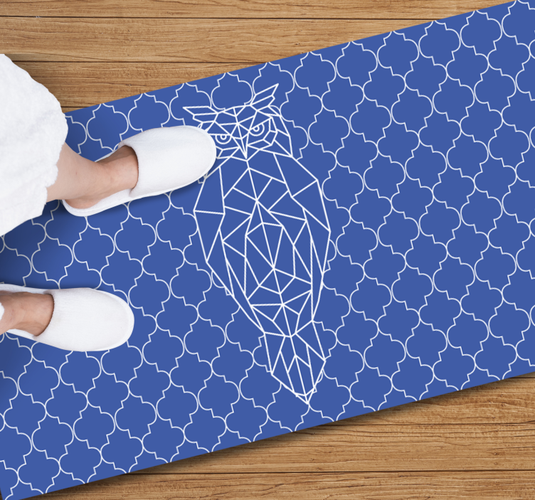 Veličasten potisk sove nordijska vinil preproga - TenStickers