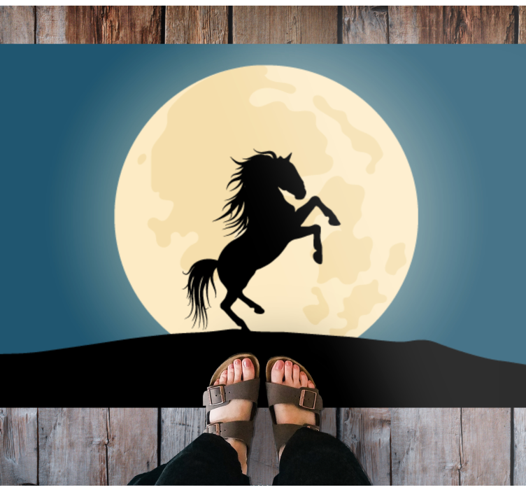 Majestic horse silhouette vinilne preproge v vzorcih - TenStickers