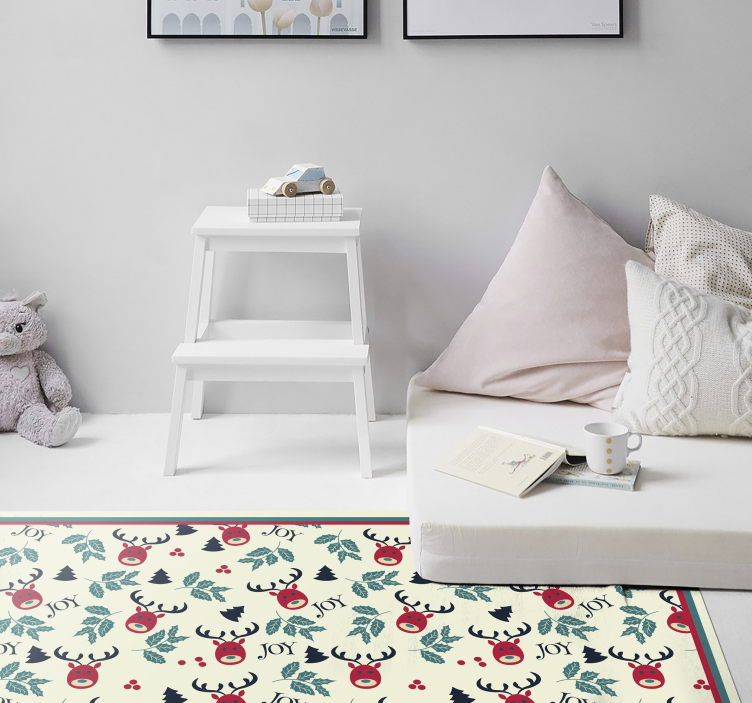 Veselje in severni jelen preproga za vinsko spalnico - TenStickers