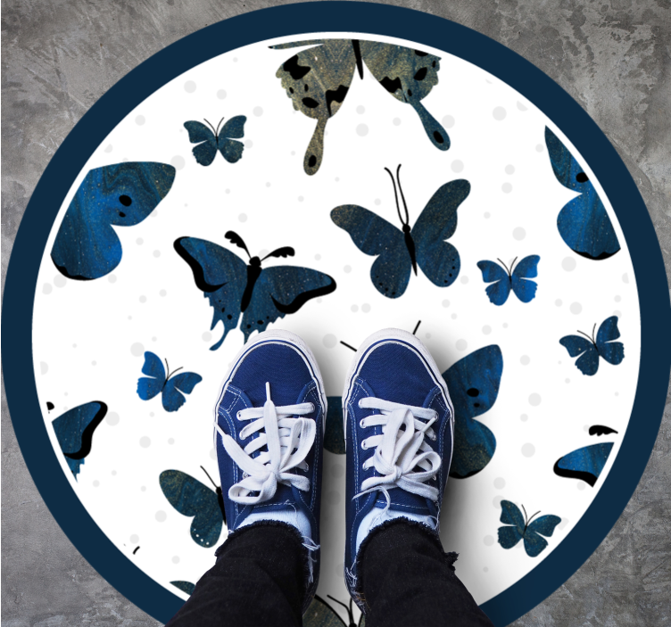 Vinil preproga z živalskim krilom z modrimi bleščicami - TenStickers