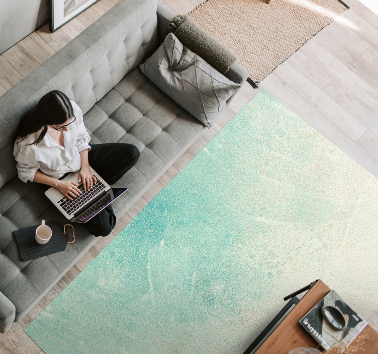 čudovita turkizna kamnita vinilna preproga - TenStickers