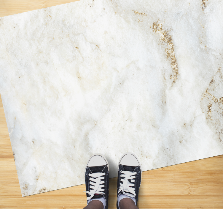 Vinil preproga iz belega in zlatega marmorja - TenStickers