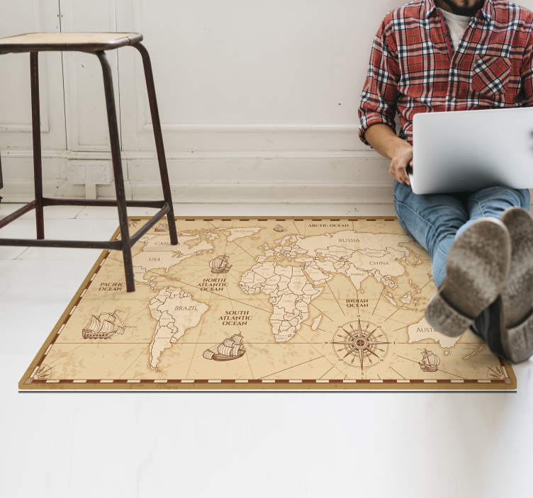 Neverjetna vinilna preproga na zemljevidu sveta - TenStickers