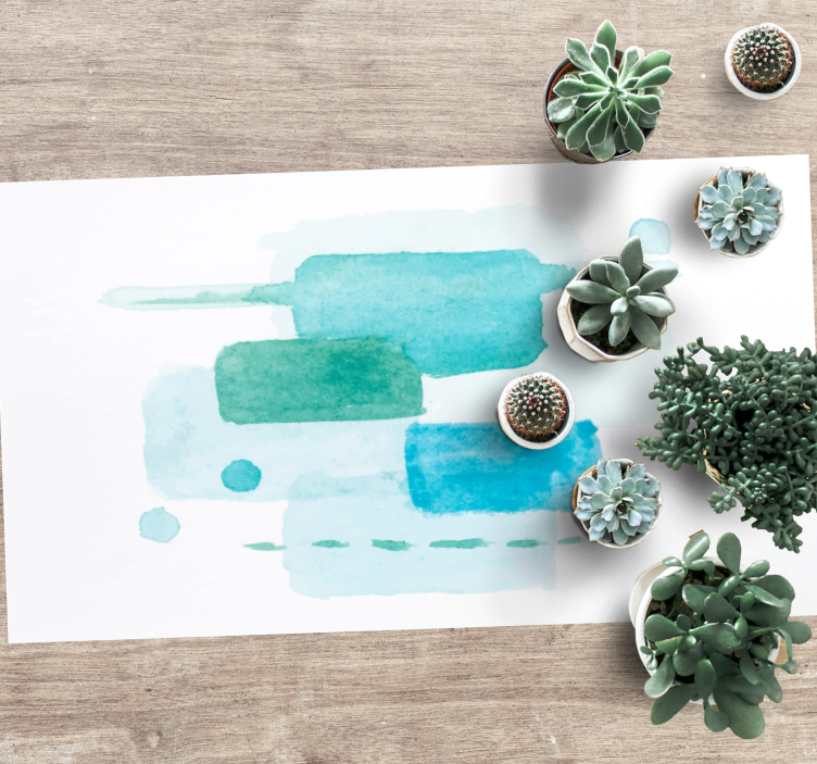 Vodni barvni bloki Vinilna preproga za dnevno sobo - TenStickers