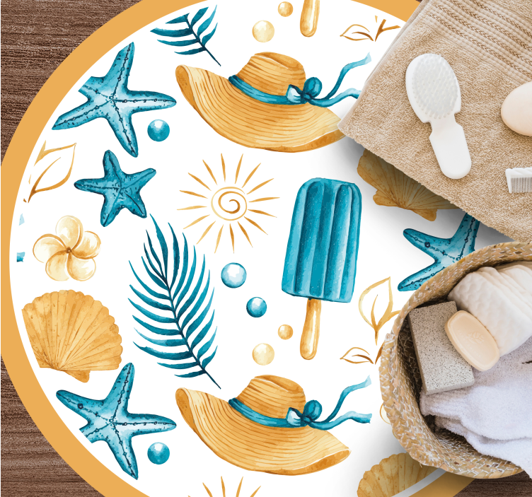 Vzdušje poletnih počitnic Naravne vinilnea preproga - TenStickers