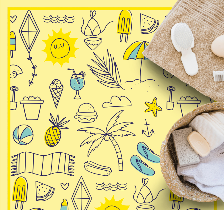 Vzdušje sončne plaže Vinilna preproga za dogodke - TenStickers