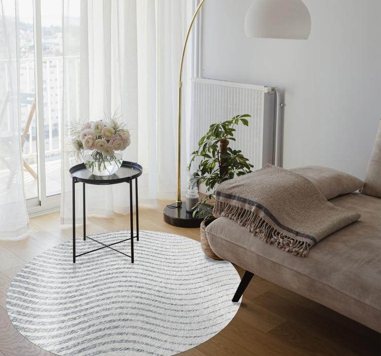 Vzorci mehkih valov Vinilna preproga za dnevno sobo - TenStickers