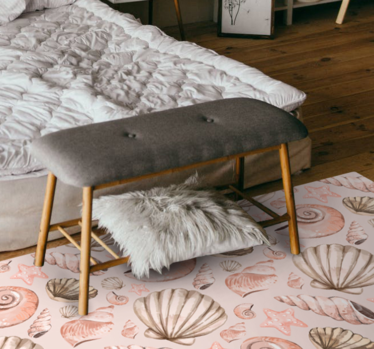 Vzorci školjk Tepih z živalskim potiskom - TenStickers