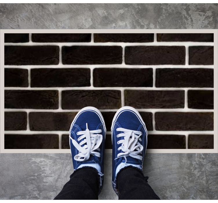 črni vzorec opeke Vinilna preproga s kamnitim vzorcem - TenStickers