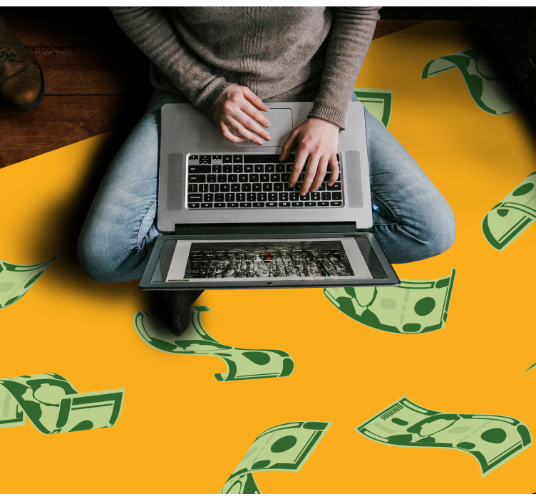 Vzorec denarnega toka sodobne vinilne preproge - TenStickers