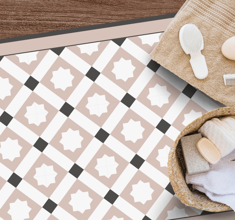 Geometrijske zvezde Vinilna preproga za kopalnico - TenStickers