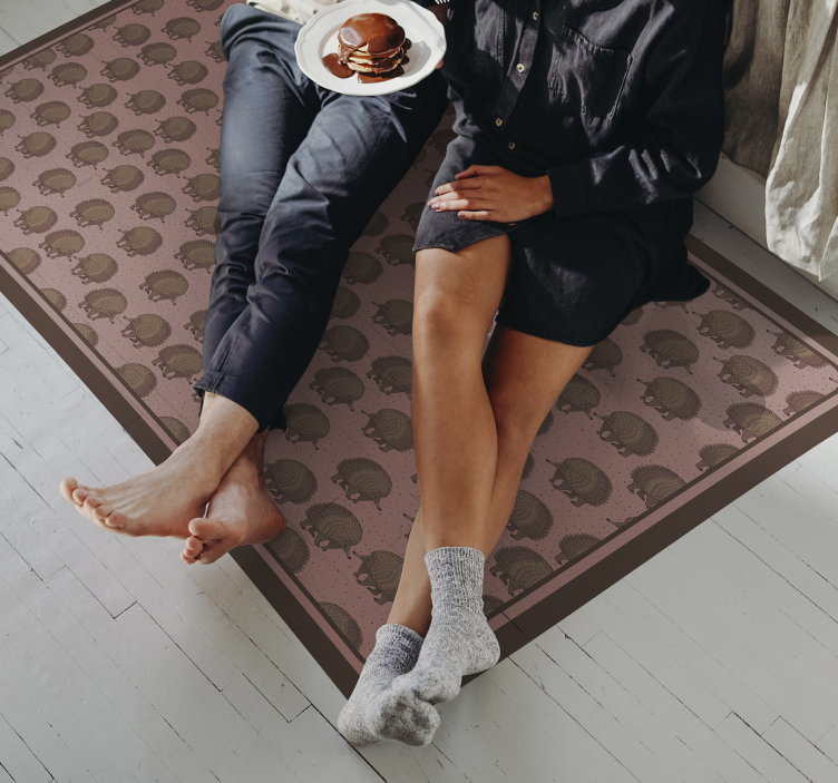 Vzorec ježka Tepih z živalskim potiskom - TenStickers