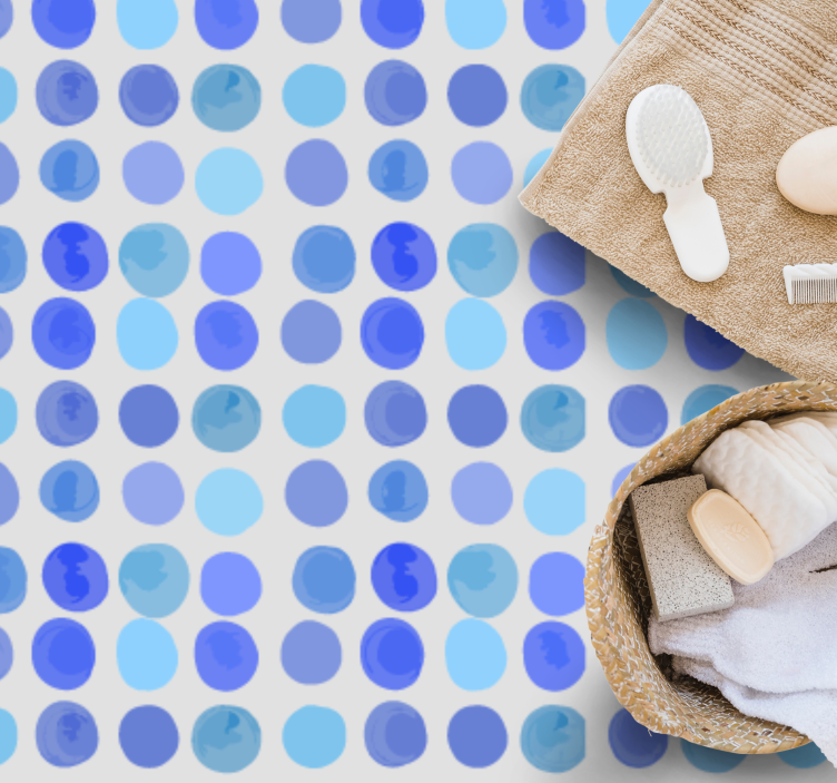 Vzorec modre pike Vinilna preproga za kopalnico - TenStickers