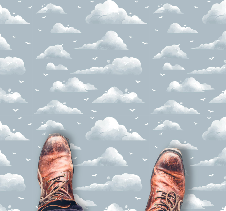 Vzorec oblačnega neba Vinilna preproga za dojenčke - TenStickers