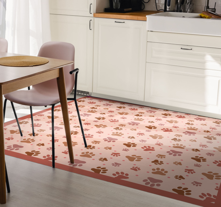 Vzorec odtisov tačk vinilni tepih s potiskom živali - TenStickers