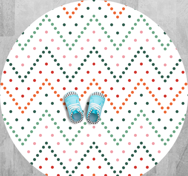 Vzorec pikčastih ševronov vinilna preproga s zvezdami - TenStickers