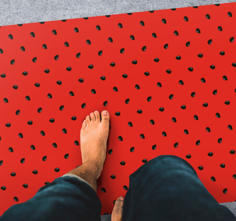 Vzorec rdečega semena Vinilna preproga za kuhinjo - TenStickers