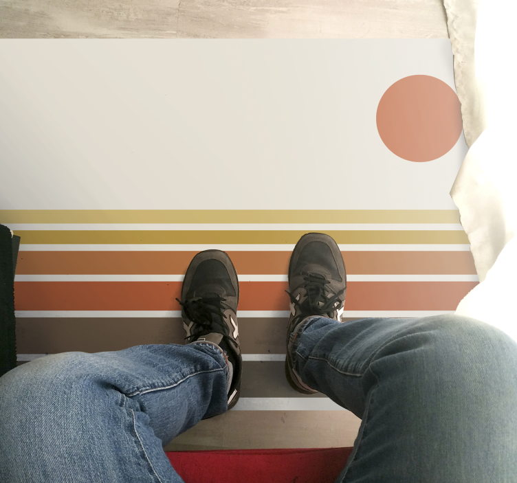 Vzorec sončnega zahoda Vinilne preproge za spalnico - TenStickers