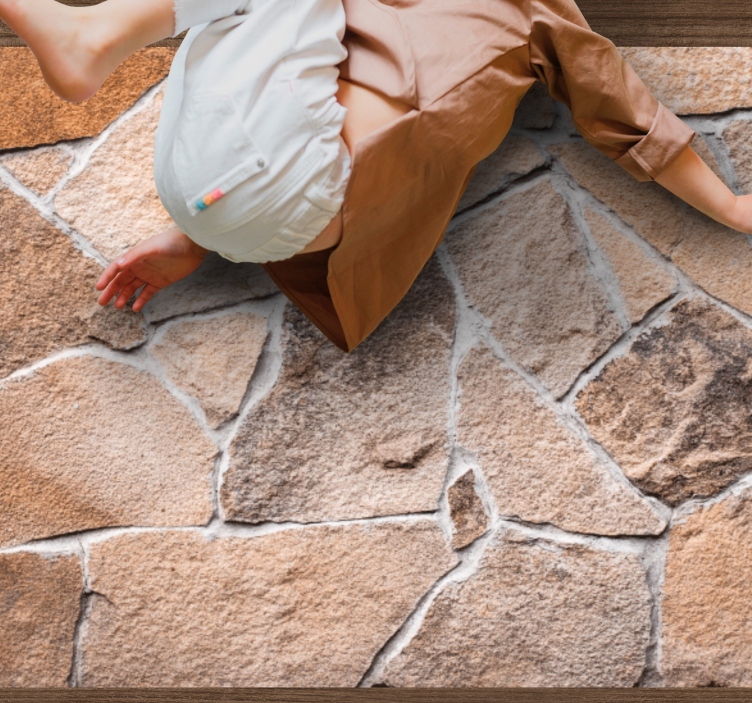 Earthy realistic effect vinilna preproga s kamnitim vzorcem - TenStickers