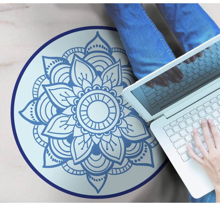 Zapleten cvetlični motiv Vinilna preproga mandala - TenStickers