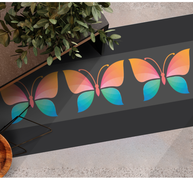 živahen koncept metulja Naravne vinilnea preproga - TenStickers