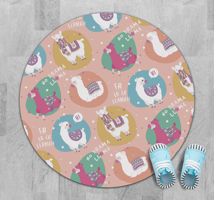 živahen krog lame Vinilne preproge v drugih vzorcih - TenStickers